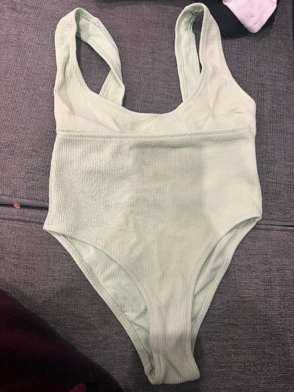Mint green bandeau swimsuit